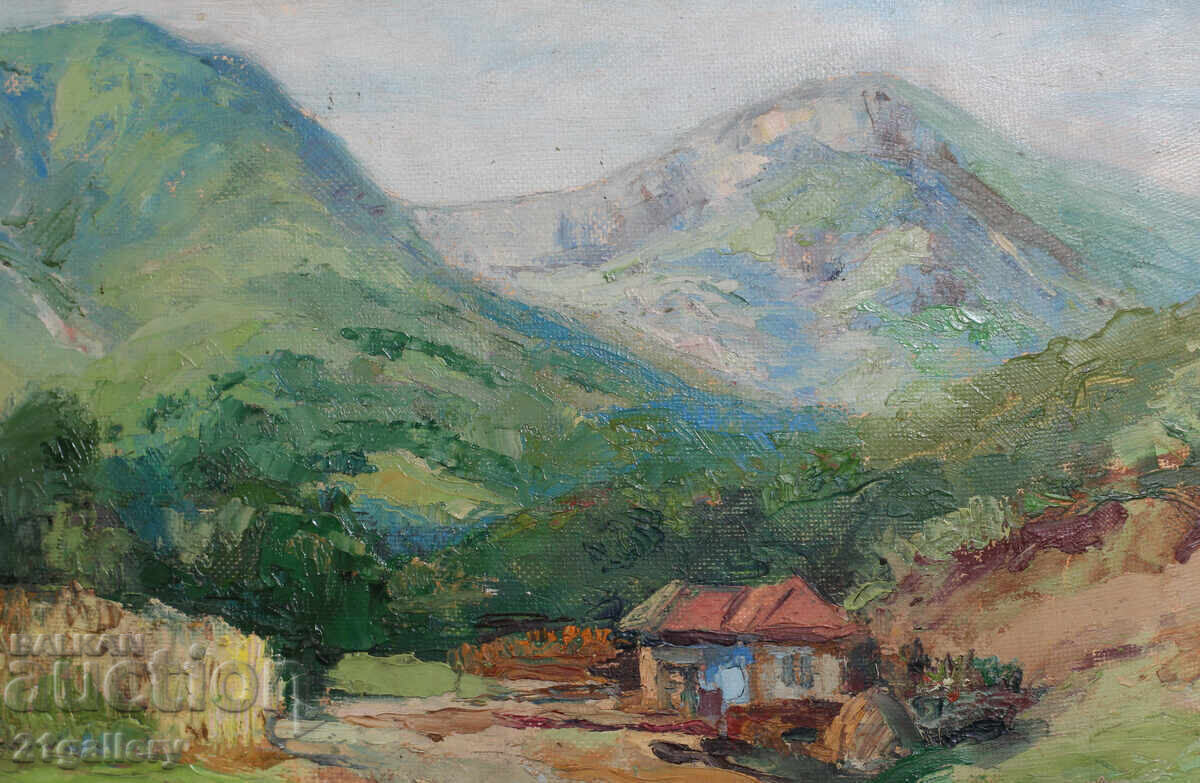 Petar Kolev (1921 - 1987) landscape oil paints 1957 - 6