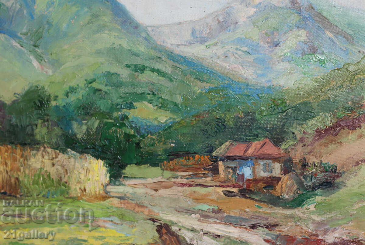 Petar Kolev (1921 - 1987) landscape oil paints 1957 - 7