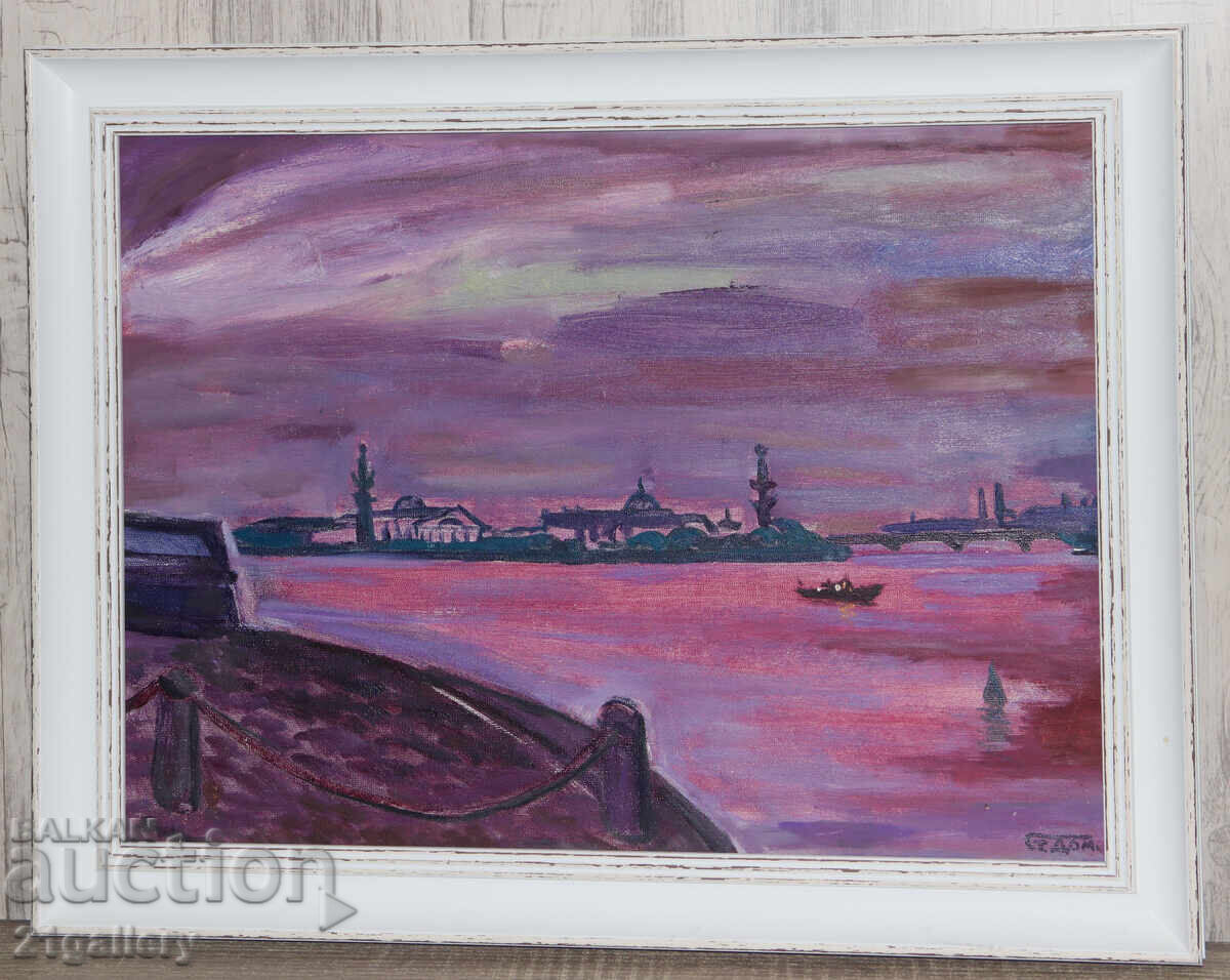 Καθηγητής Στογιάν Ντομούστσιεφ (1935-2021) Τοπίο από την Αγία Πετρούπολη με τιμή 700.00 BGN | € 357.90