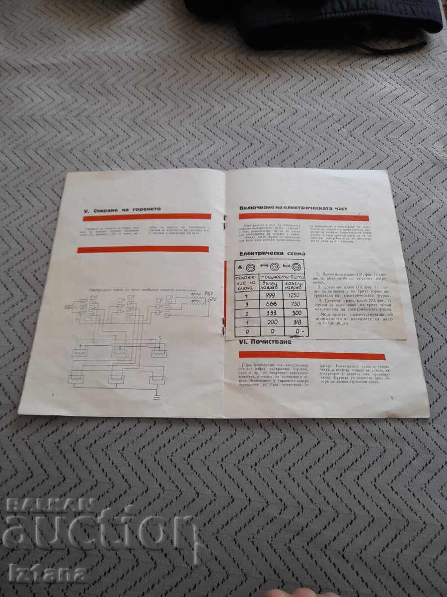 Δημοπρασία Οδηγίες λειτουργίας σόμπας Tropik