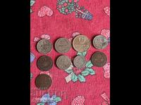 ﻿9 броя Български монети Различни години БЗЦ. Пускам над 100