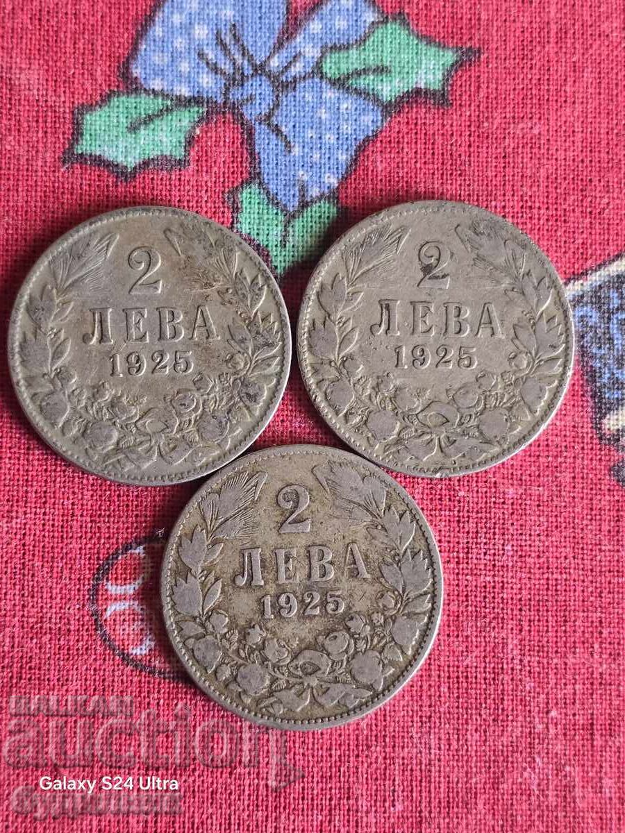 3 Coins 2 BGN 1925 Year BZC. I'm listing over 100 auctions