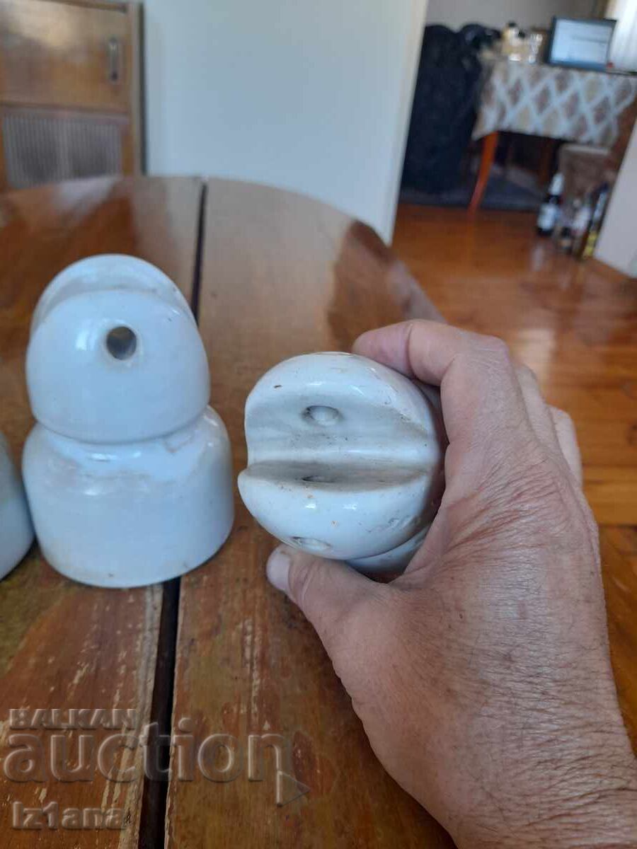 Old porcelain insulator, insulators - 5