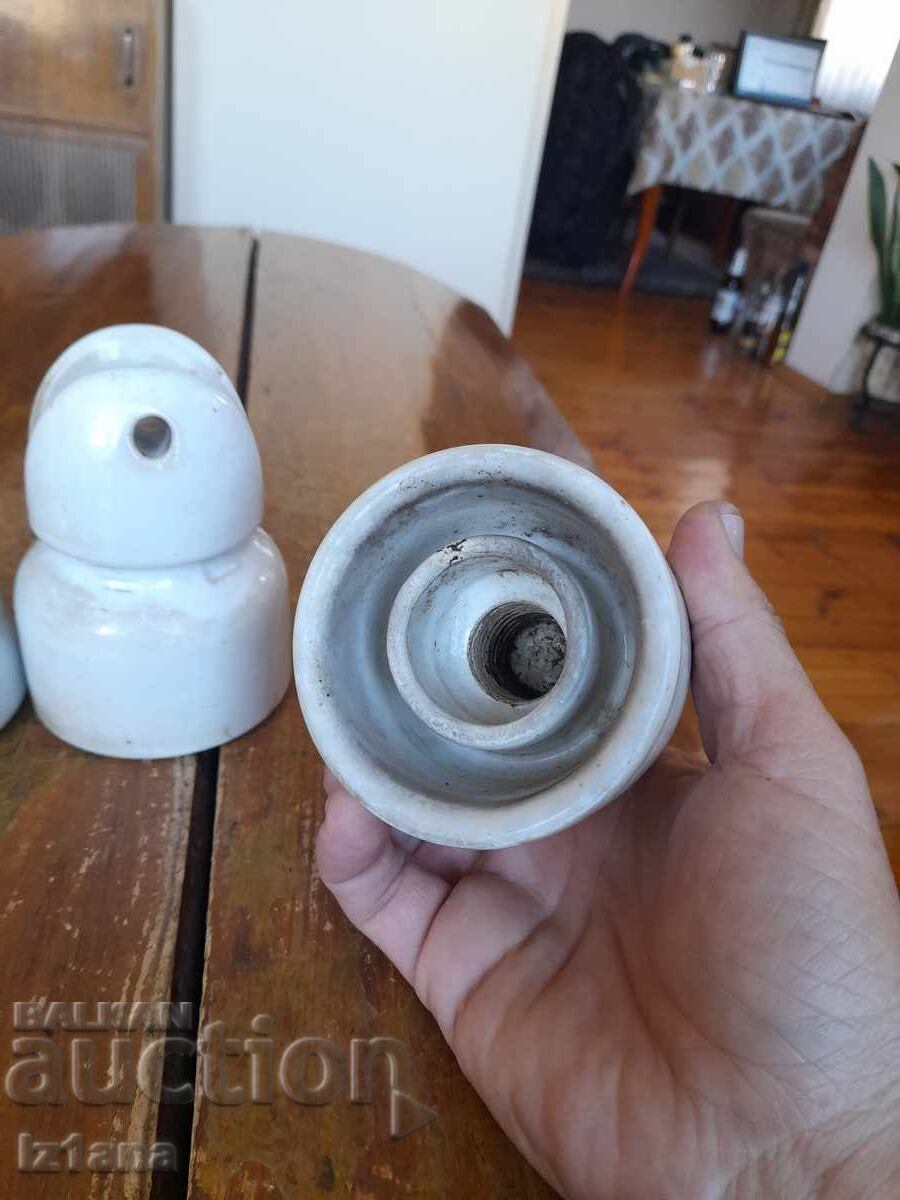 Old porcelain insulator, insulators - 6