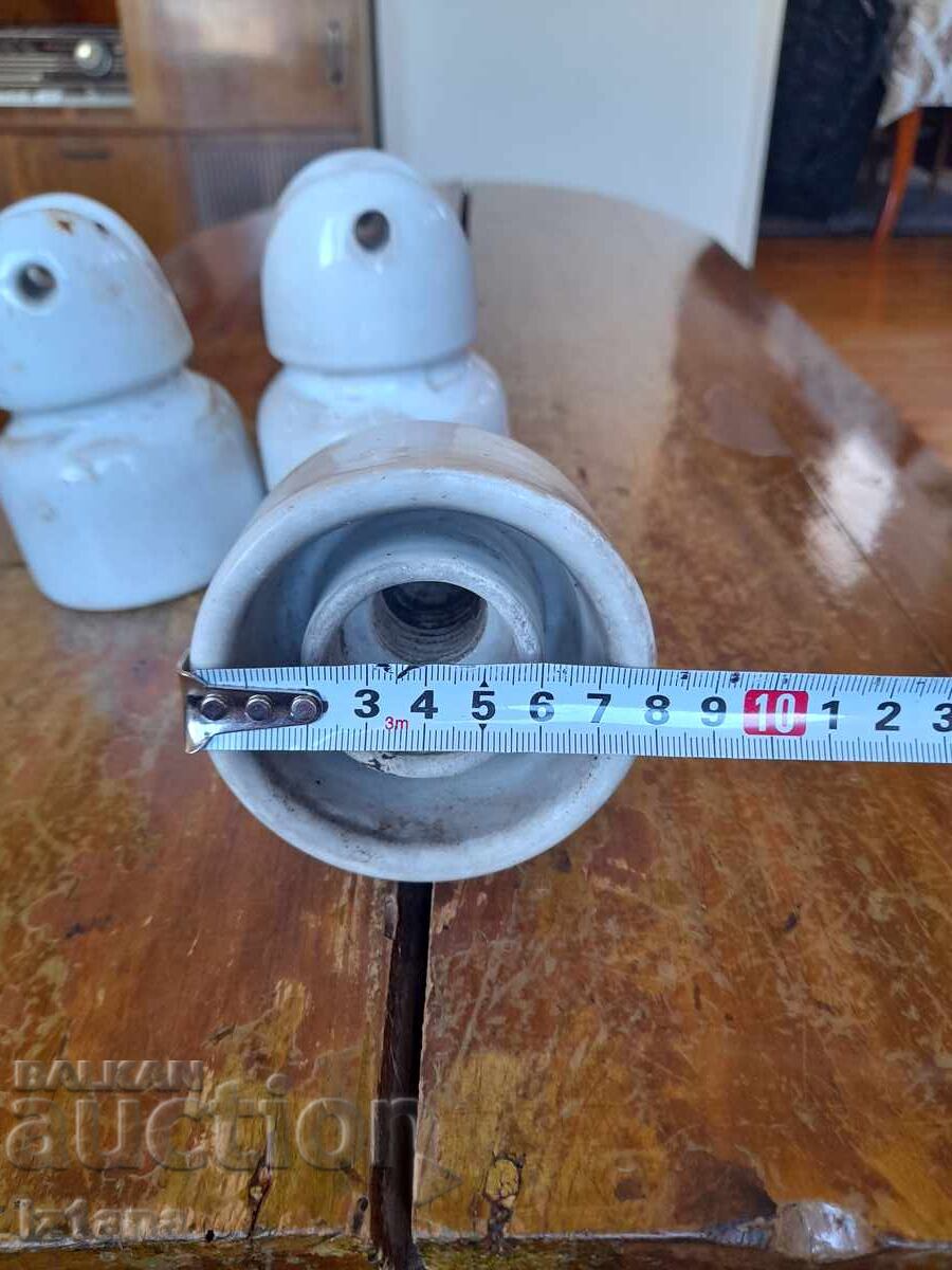 Old porcelain insulator, insulators - 7