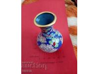 Antique enameled vase, cloisonné