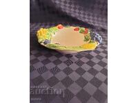 Fructieră din porțelan italian cu fructe în relief