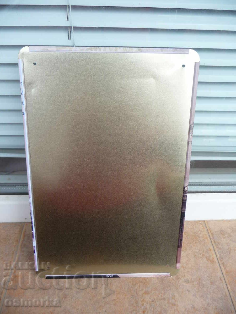 Δημοπρασία Μεταλλική πινακίδα αυτοκίνητα κτίρια ρετρό πινακίδες φώτα διαφημίσεις διακόσμηση