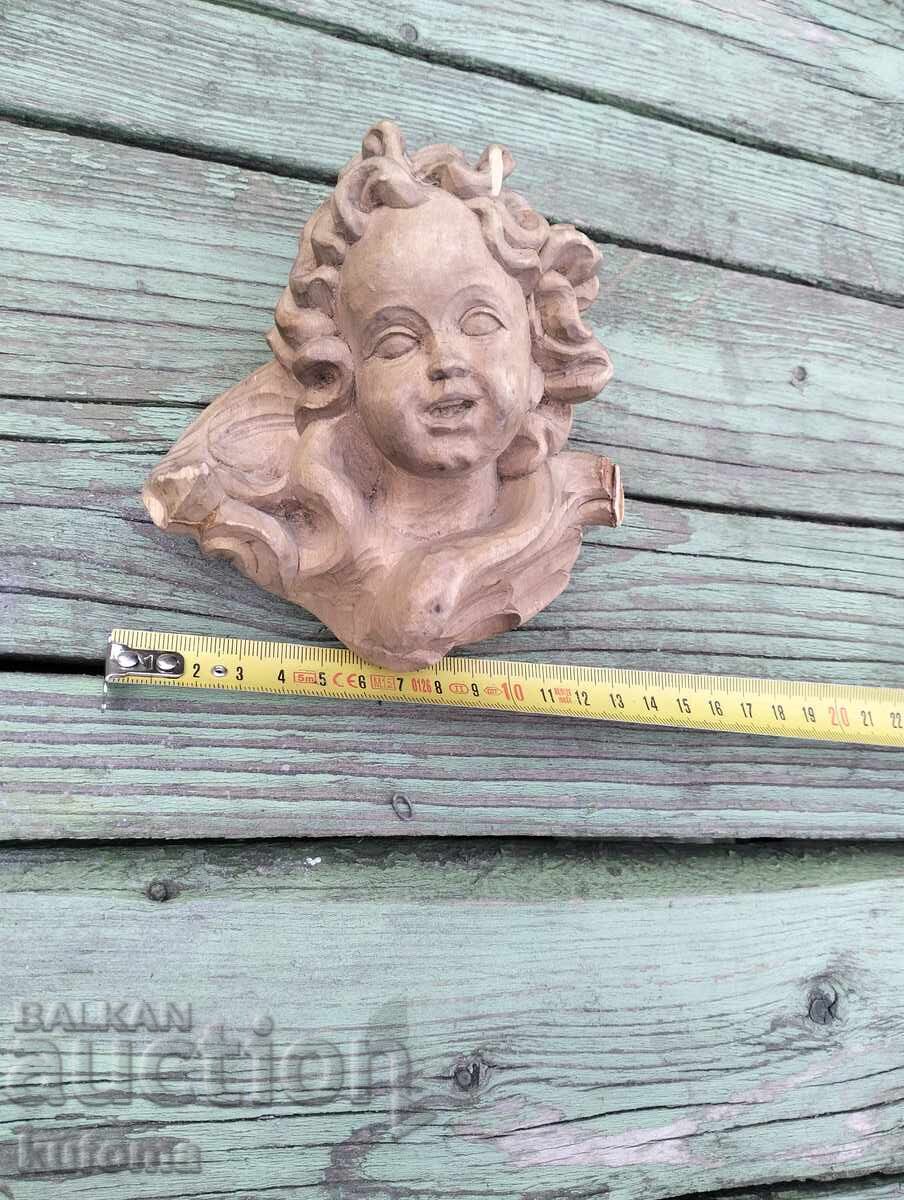 Аукцион Дървена ангелска глава