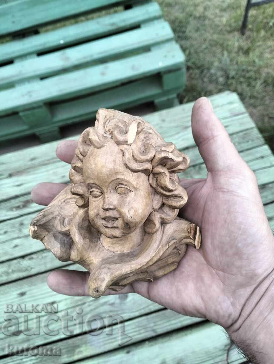 Доставка на Дървена ангелска глава