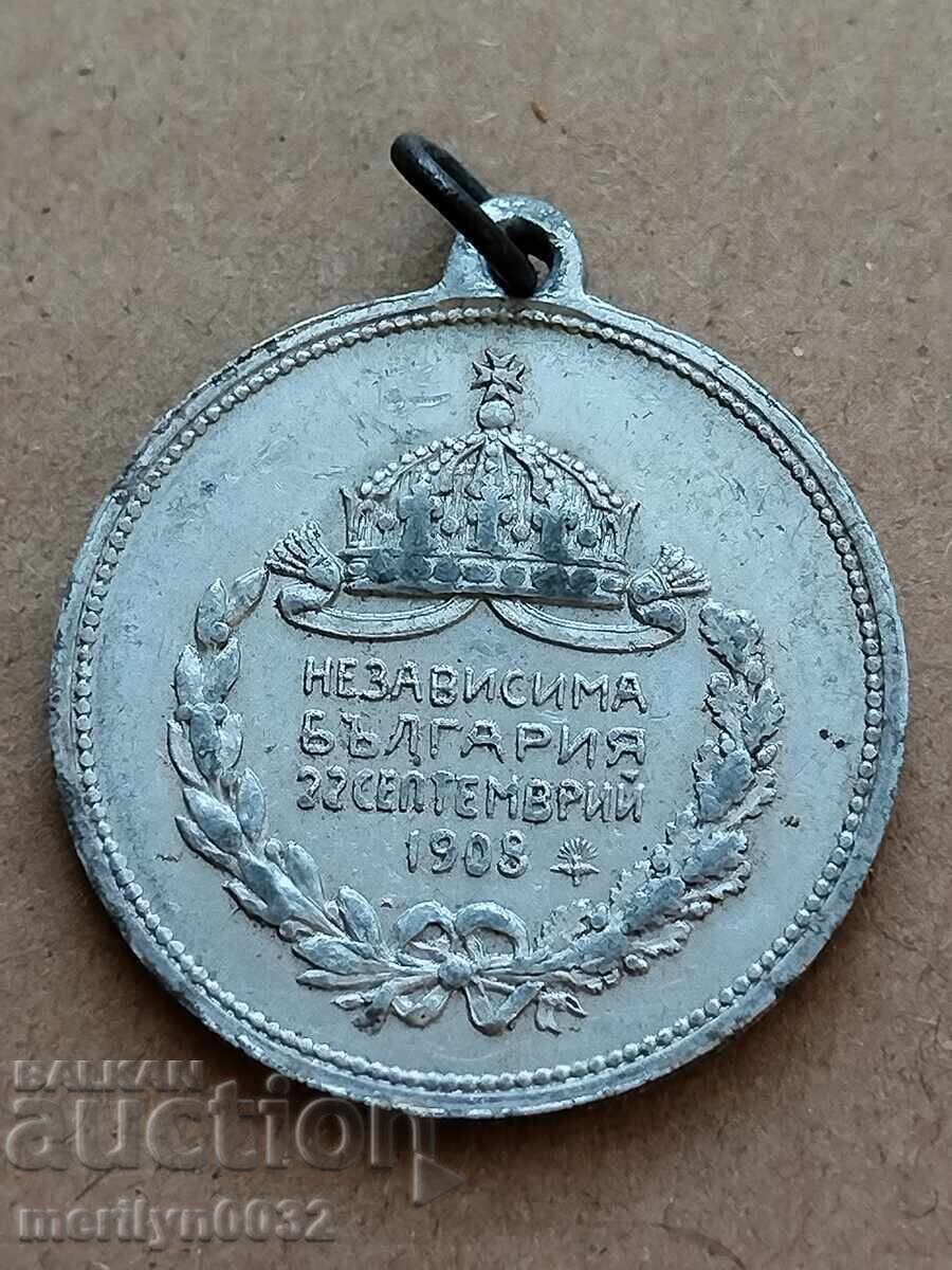 Medalie bulgară Independența a Țaratului Bulgariei 1908 RRR - 6 Medalie bulgară Independența a Țaratului Bulgariei 1908 RRR - 6