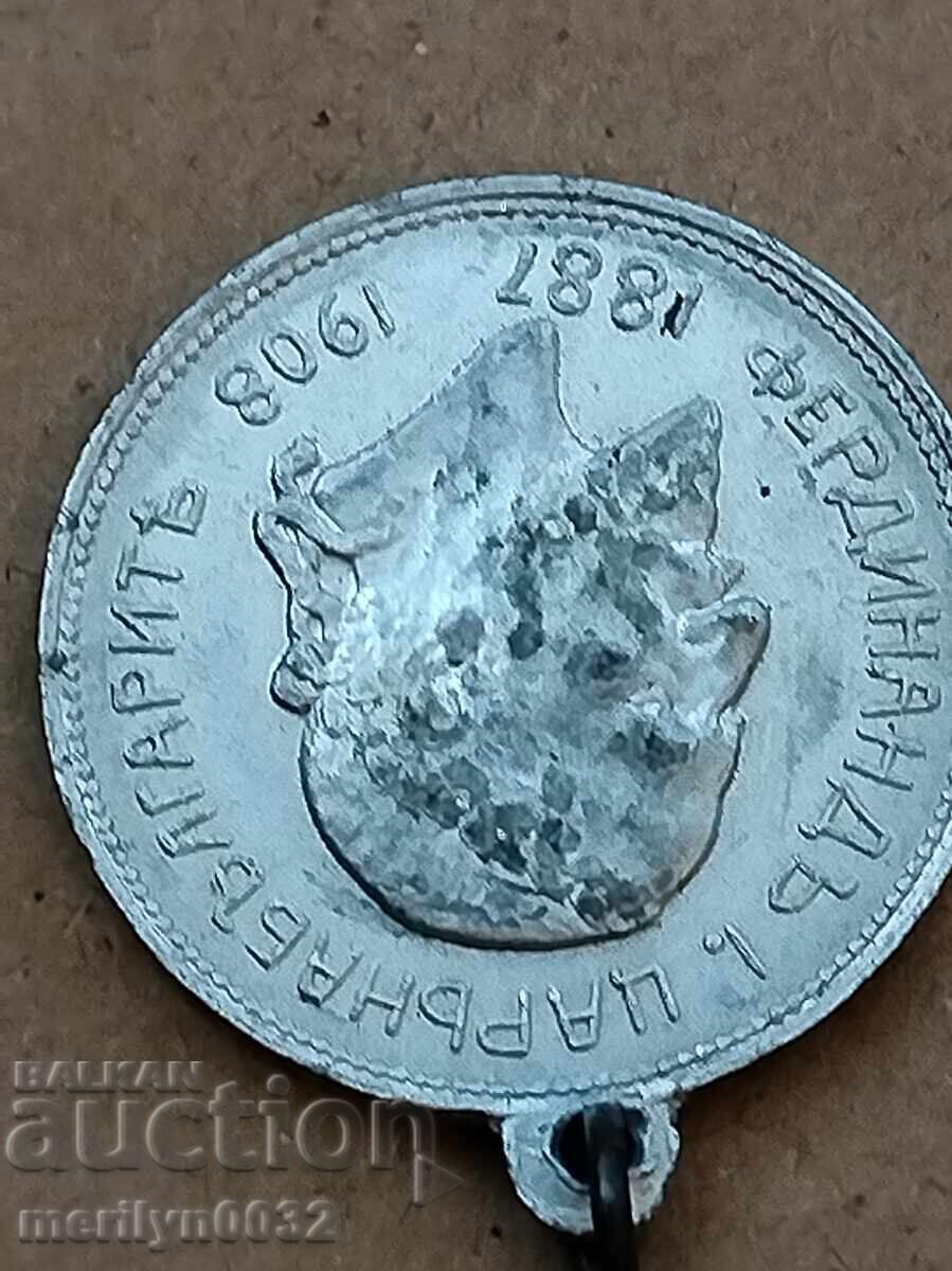 Medalie bulgară Independența a Țaratului Bulgariei 1908 RRR - 7 Medalie bulgară Independența a Țaratului Bulgariei 1908 RRR - 7