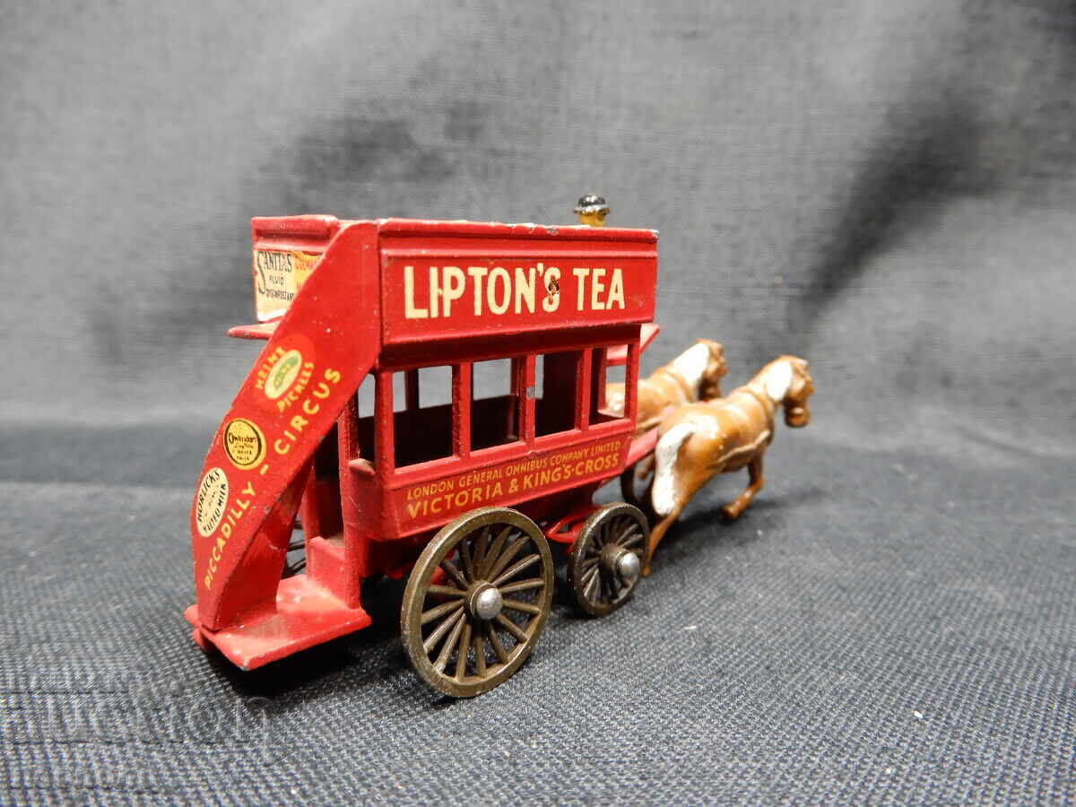 Παράδοση ΠΑΛΙΟ ΡΕΤΡΟ ΜΕΤΑΛΛΙΚΟ ΑΜΑΞΙ HORSE BUS MATCHBOX MOY ENGLAND
