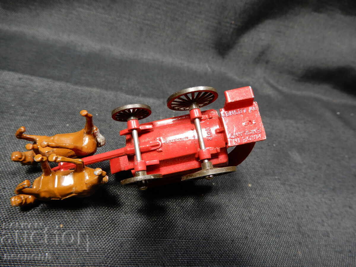 ΠΑΛΙΟ ΡΕΤΡΟ ΜΕΤΑΛΛΙΚΟ ΑΜΑΞΙ HORSE BUS MATCHBOX MOY ENGLAND - 6