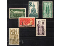 1953. Лаос. Въздушна поща - статуи на Буда.