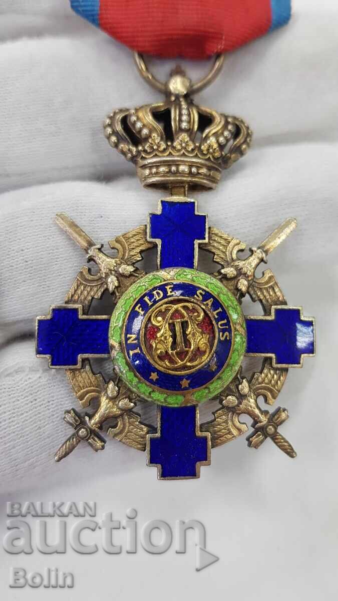 Rară Ordine Română Steaua Carol I cu săbii cu preț 430.00 BGN | € 219.86