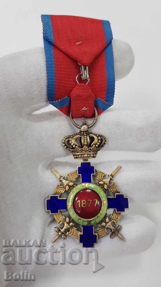 Licitație Rară Ordine Română Steaua Carol I cu săbii