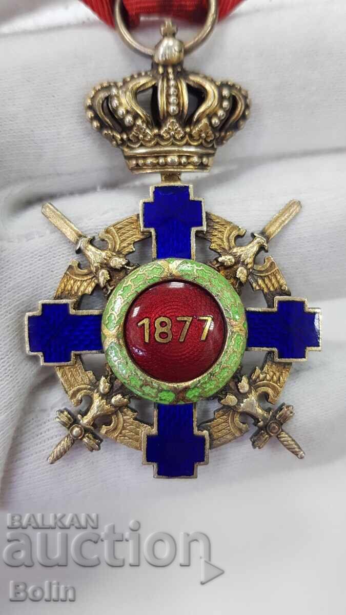 Rară Ordine Română Steaua Carol I cu săbii - 5