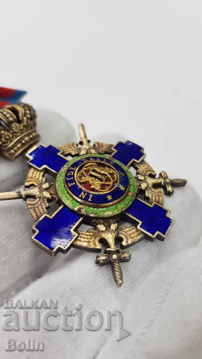 Rară Ordine Română Steaua Carol I cu săbii - 7