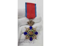 Rare Romanian Order of the Star of Carol I with Swords