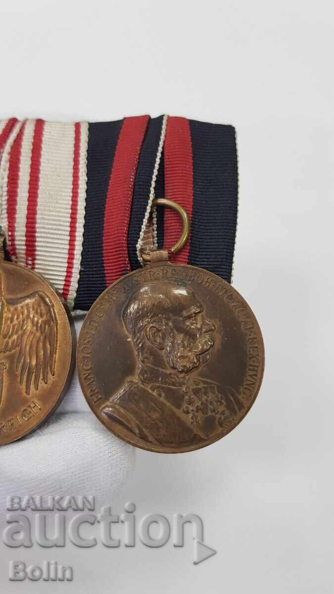 Παράδοση Στρατιωτικό μετάλλιο με μετάλλιο, σταυρό, μετάλλιο - Αυστρία-Γερμανία Α'ΠΠ