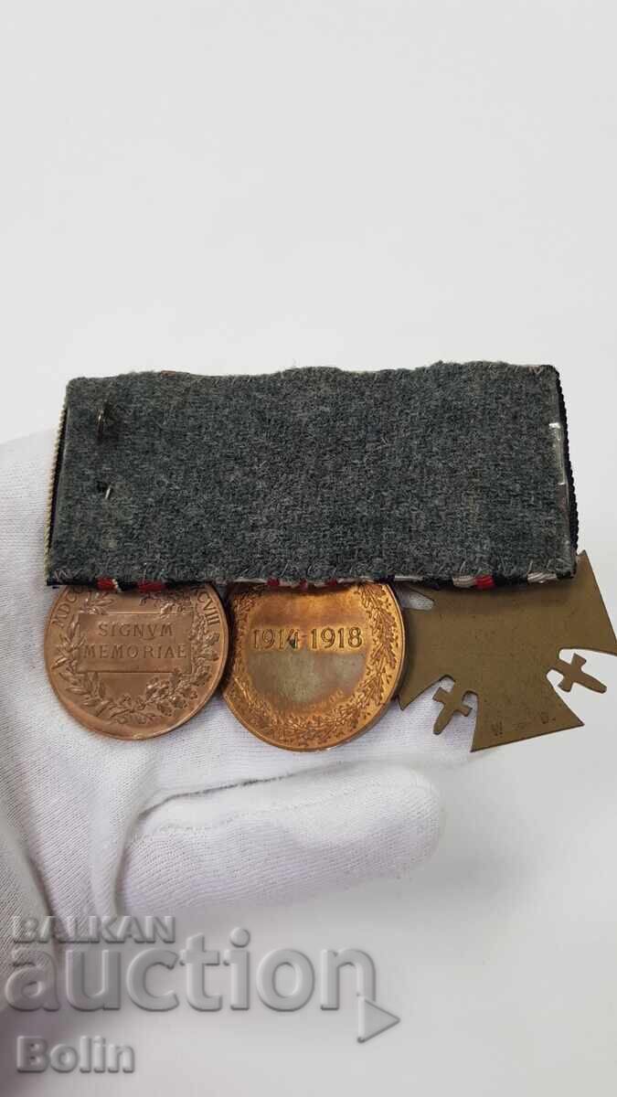 Στρατιωτικό μετάλλιο με μετάλλιο, σταυρό, μετάλλιο - Αυστρία-Γερμανία Α'ΠΠ - 5