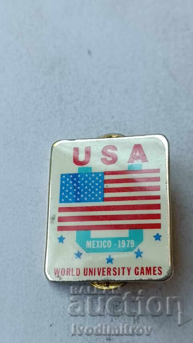 Значка USA World University Games MEXICO - 1979