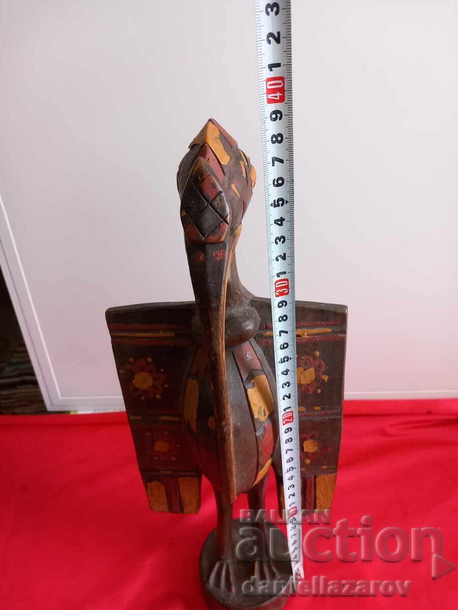 Sculptură din lemn SEC. XIX SENUFO, Pasăre Rinocer, Coasta de Fildeș - 6