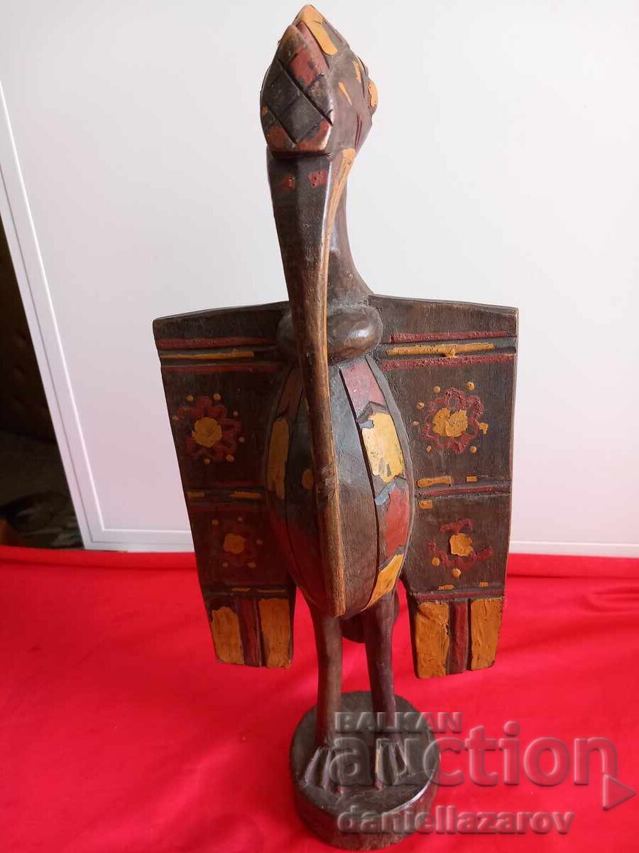 Sculptură din lemn SEC. XIX SENUFO, Pasăre Rinocer, Coasta de Fildeș