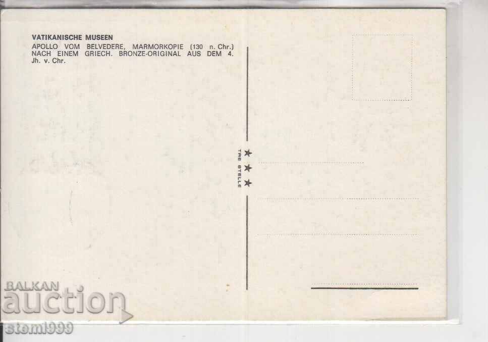 Carte poștală Maximum FDC ARTĂ VATICAN MUZEE cu preț 1.50 BGN | € 0.77 Carte poștală Maximum FDC ARTĂ VATICAN MUZEE cu preț 1.50 BGN | € 0.77