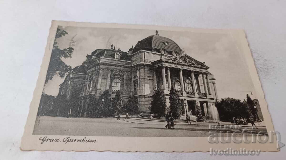 Postcard Graz Opera House 1944 Postcard Graz Opera House 1944