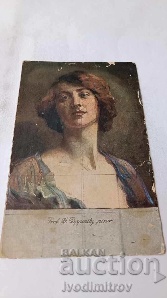 Postcard Prof. G. Papperitz Delilah 1918