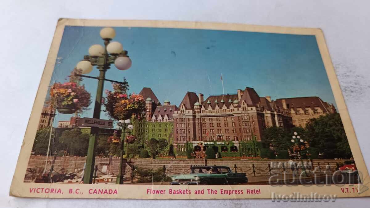 P.K. Victoria Flower Basket and The Empress Hotel 1961