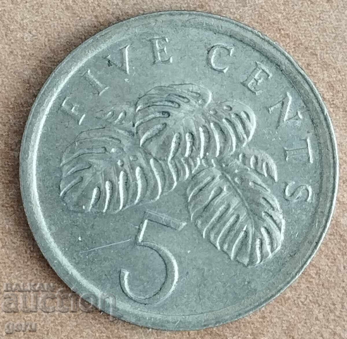 Singapore 5 cenți 1987 j35