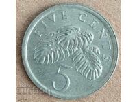 Singapore 5 Cents 1987 j35