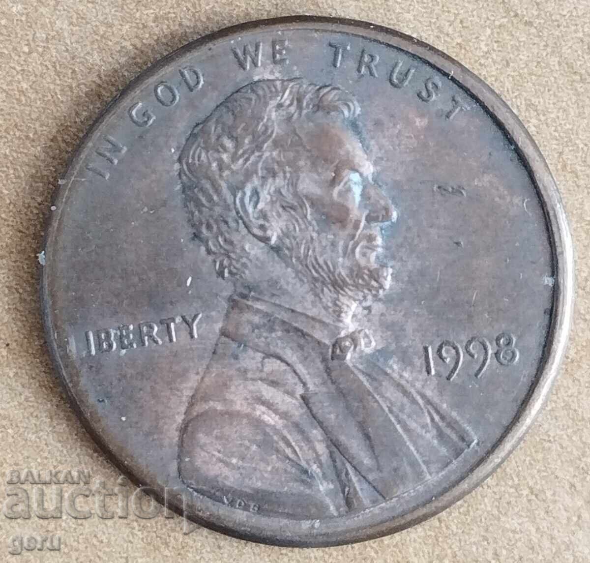 1 σεντ ΗΠΑ 1998 j35 1 σεντ ΗΠΑ 1998 j35