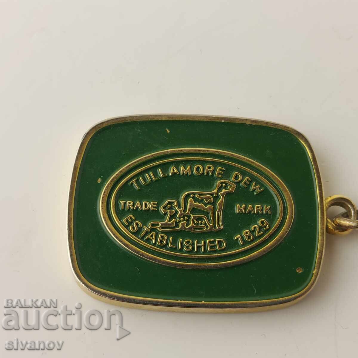 Interesting old keychain TULLAMORE DEW Irish Whisk #5854 - 5
