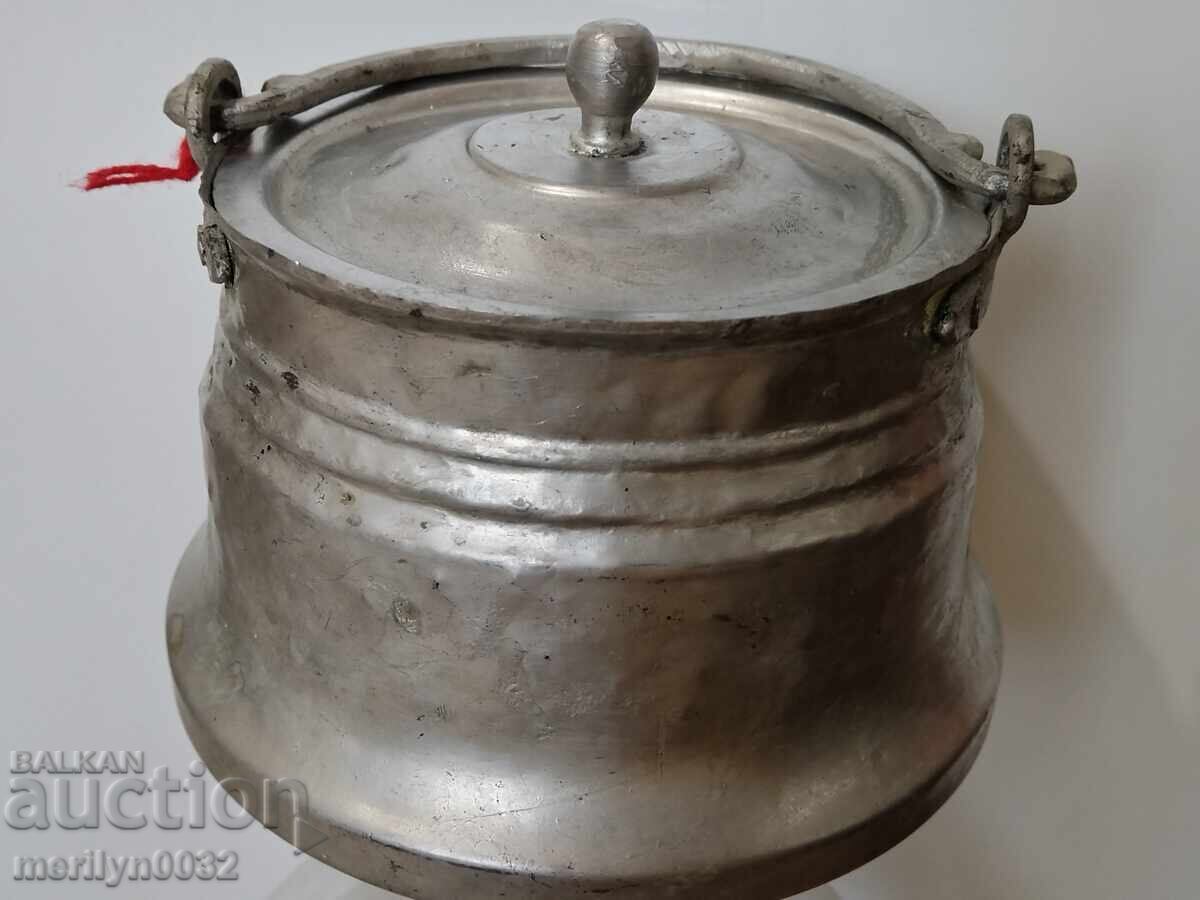 Δημοπρασία Καζάνι καλαϊδωμένο με καπάκι χάλκινο, μπακιρένιο, παλιό δοχείο μέλι Δημοπρασία Καζάνι καλαϊδωμένο με καπάκι χάλκινο, μπακιρένιο, παλιό δοχείο μέλι