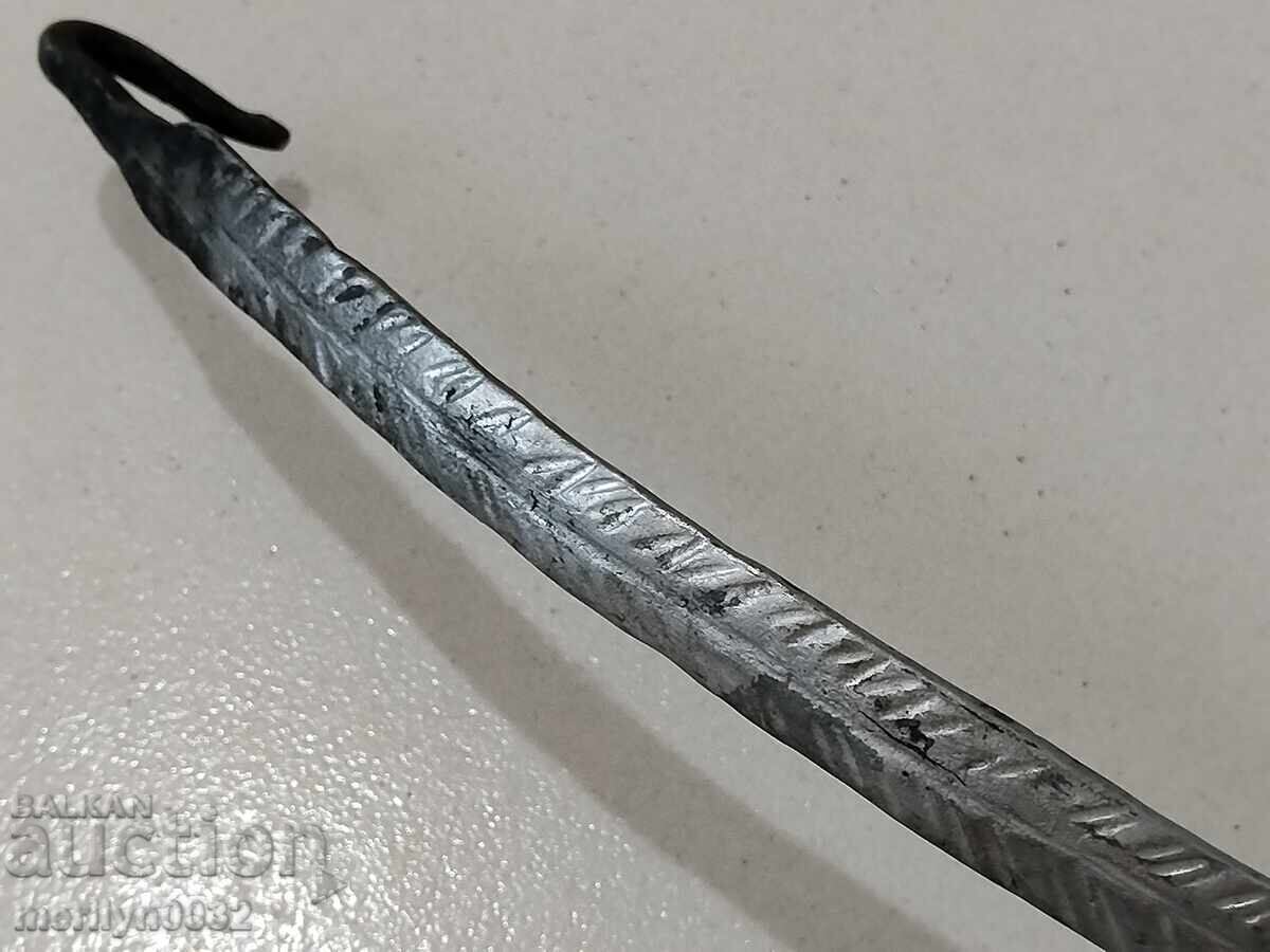 Стар меден черпак, тиган, бакър, меден съд, ямак - 5