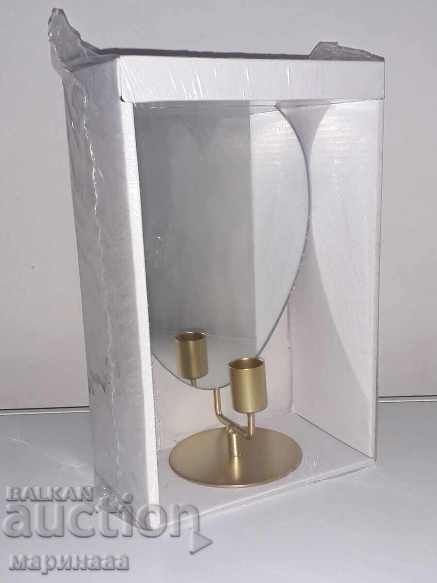 TABLE MIRROR WITH CANDLESTICK