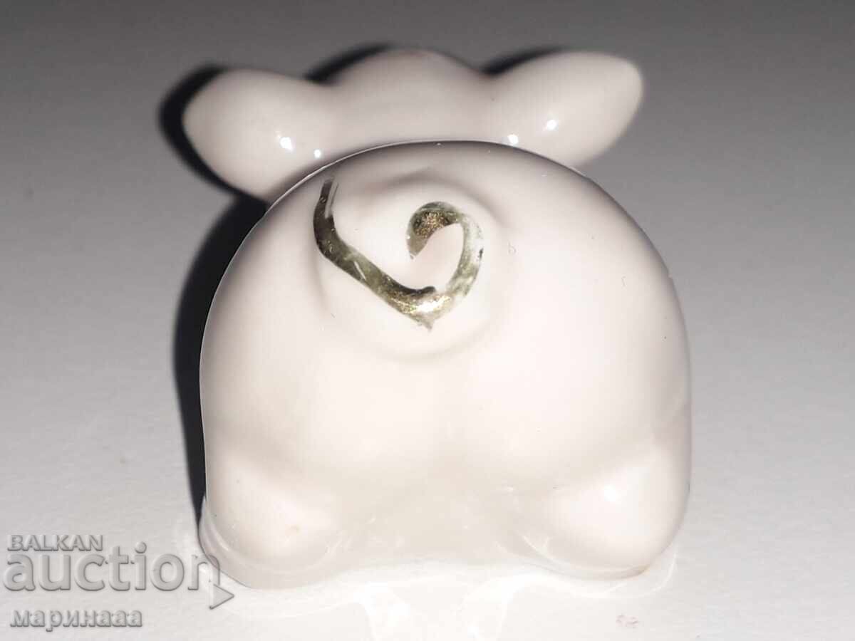 SMALL FIGURE. PORCELAIN, GOLD PLATING - 5 SMALL FIGURE. PORCELAIN, GOLD PLATING - 5