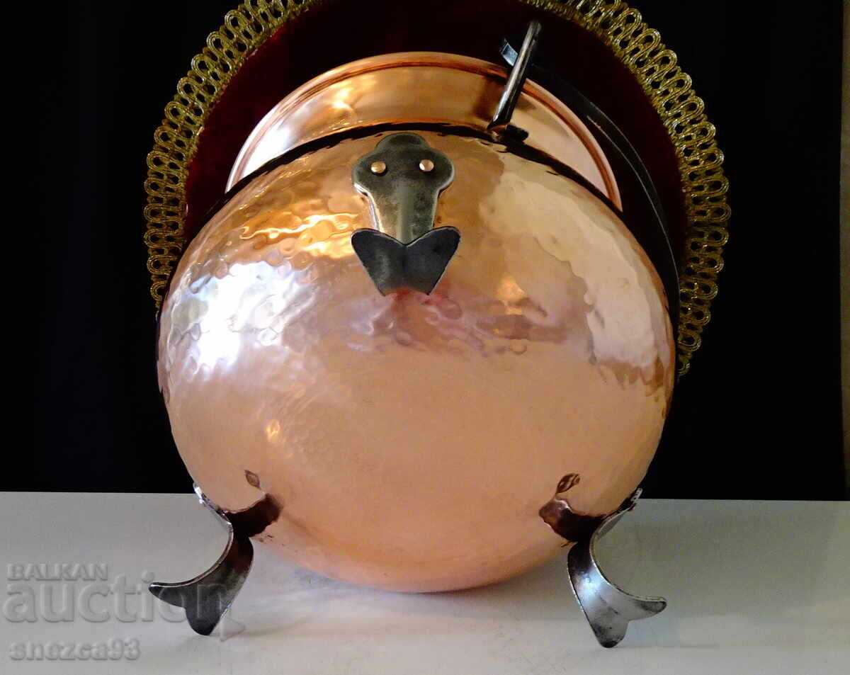 Copper kettle, ladle 6 L., pure red copper - 7