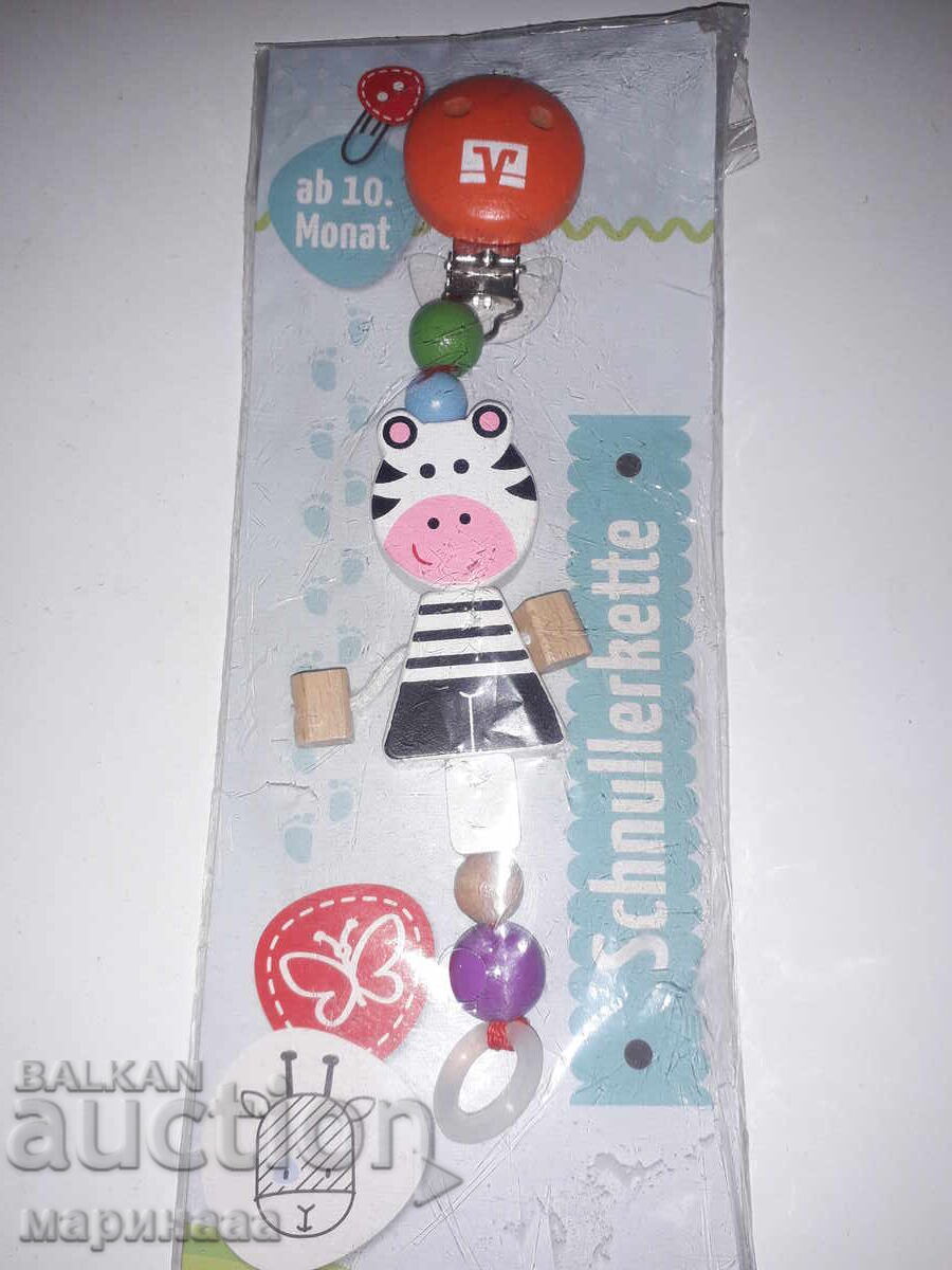 PACIFIER HOLDER. WOOD. GERMANY