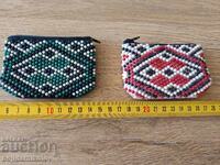 Două portofele cu mărgele de pe vremuri. Prețul este pentru ambele