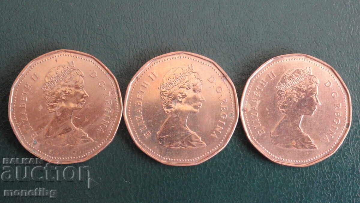 Καναδάς 1987 - 1 δολάριο (3 τεμάχια) με τιμή € 2.20 | 4.30 BGN