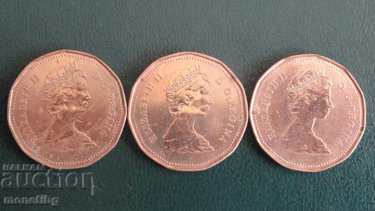 Παράδοση Καναδάς 1987 - 1 δολάριο (3 τεμάχια)