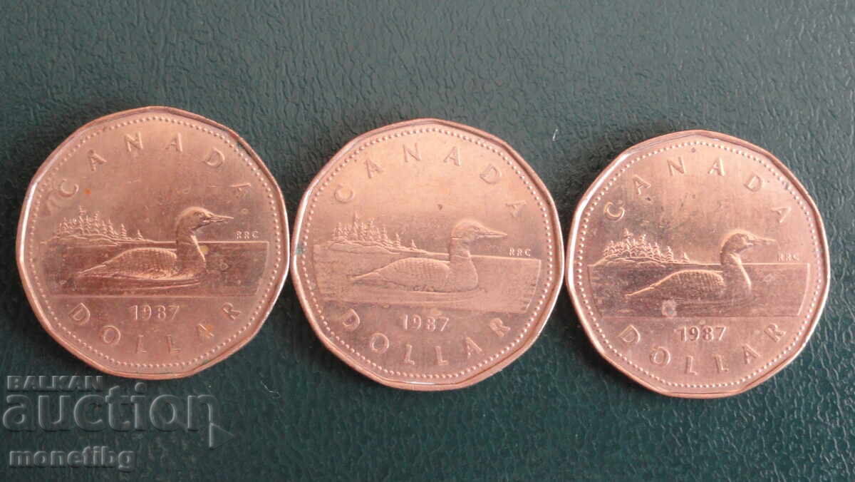 Canada 1987 - 1 Dollar (3 pieces) - 5 Canada 1987 - 1 Dollar (3 pieces) - 5