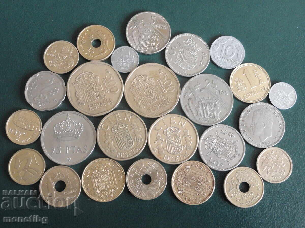 Livrarea Spania - Colecție de monede (25 bucăți)