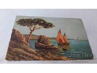 Ταχυδρομική κάρτα Ιστιοφόρο στη θάλασσα 1933