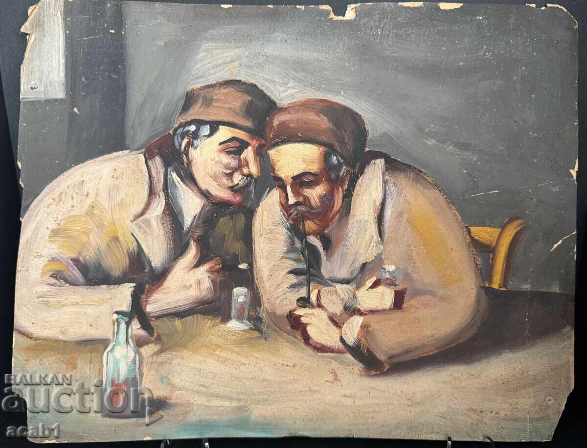 "In the Tavern" Drawing Painting